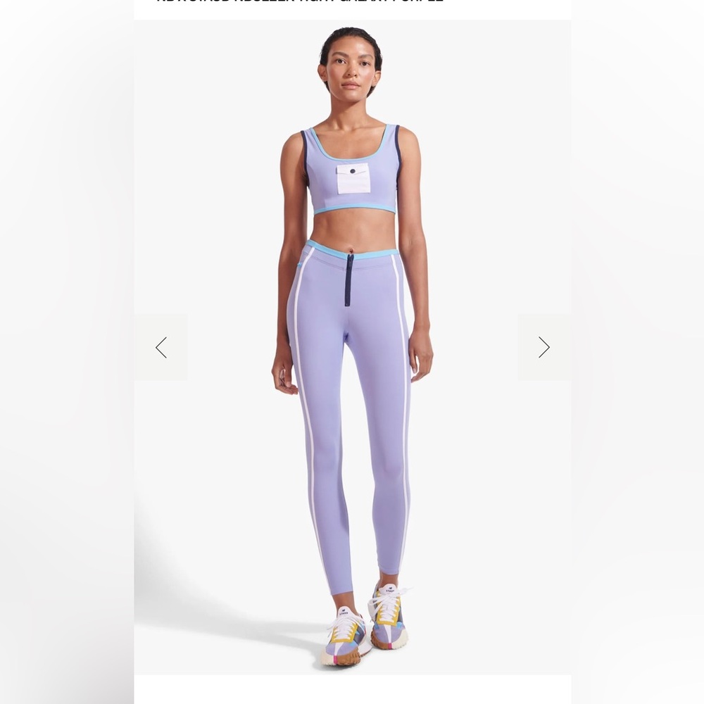 NB Staud Purple Galaxy Leggings and Tank Set Size S